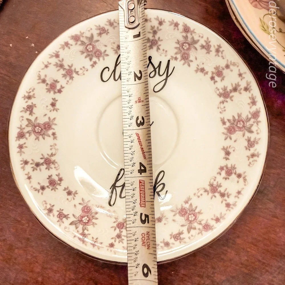 Floral‎ Classy Humor Saucer